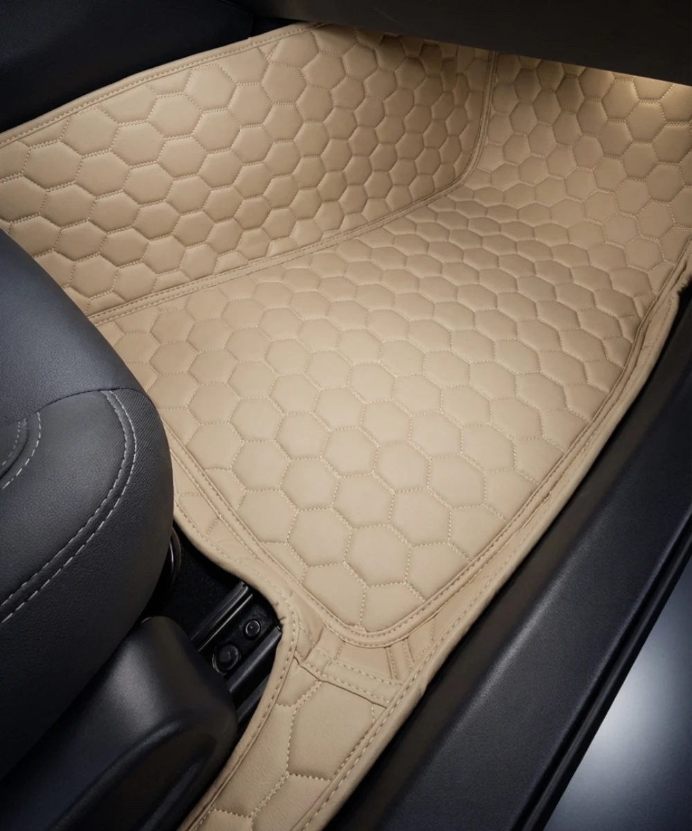 Alternative view of Beige with Beige Stitching - Honeycomb Series