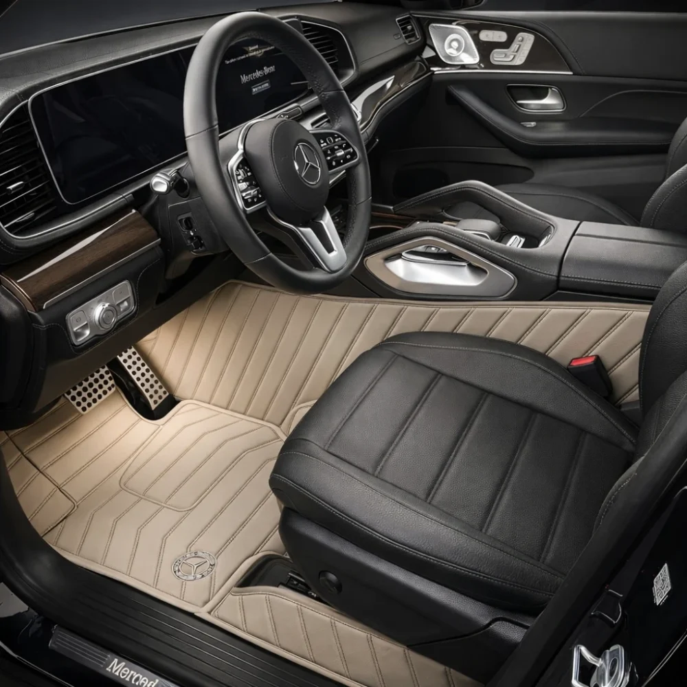 Beige with Beige Stitching - Stripe Series