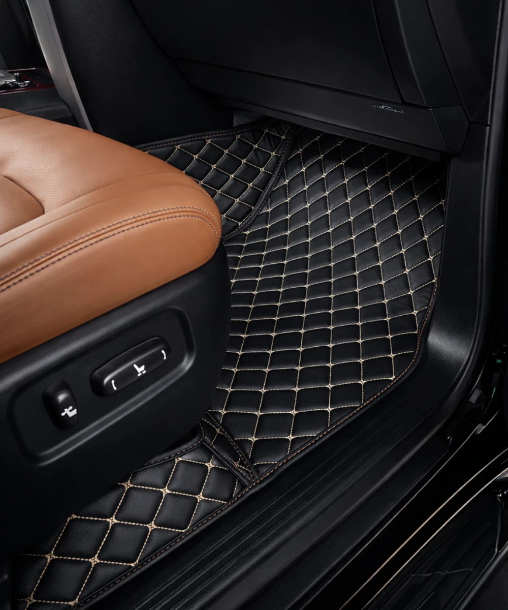 Alternative view of Black with Beige Stitching - Diamond Series