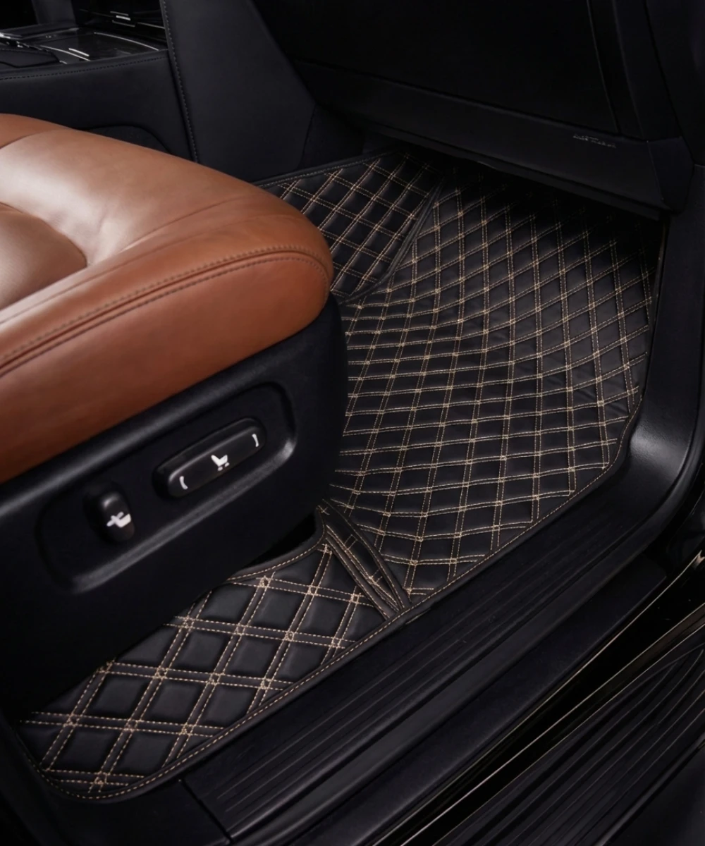 Alternative view of Black with Beige Stitching - Double Diamond Series