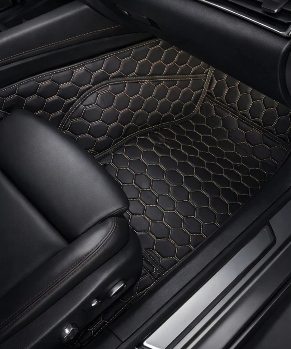 Black with Beige Stitching - Honeycomb Series - Image 6