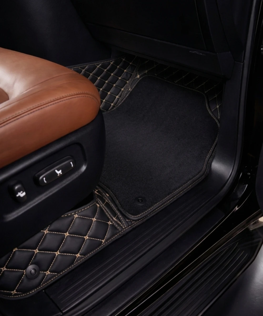 Alternative view of Black with Beige Stitching - Premium Series