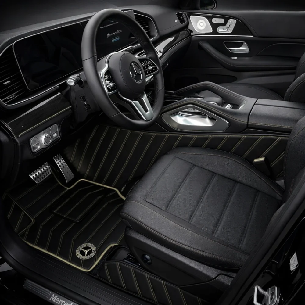 Black with Beige Stitching - Stripe Series