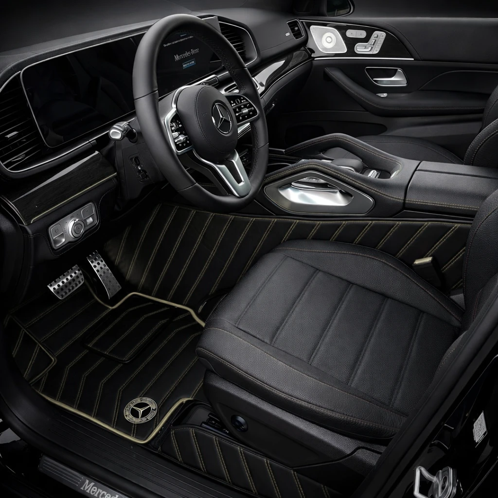 Black with Beige Stitching - Stripe Series