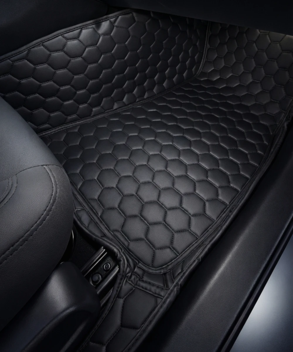 Alternative view of Black with Black Stitching - Honeycomb Series