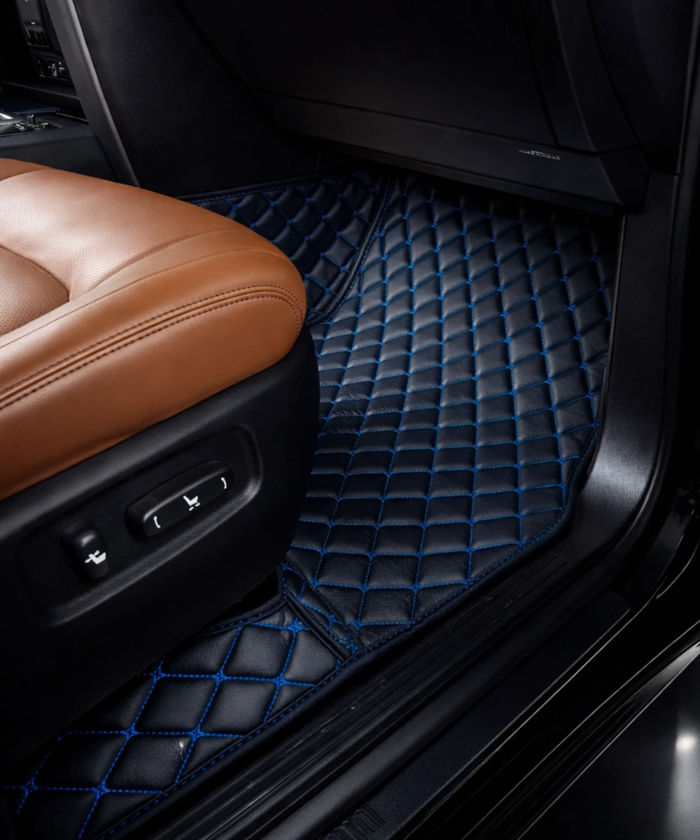 Alternative view of Black with Blue Stitching - Diamond Series