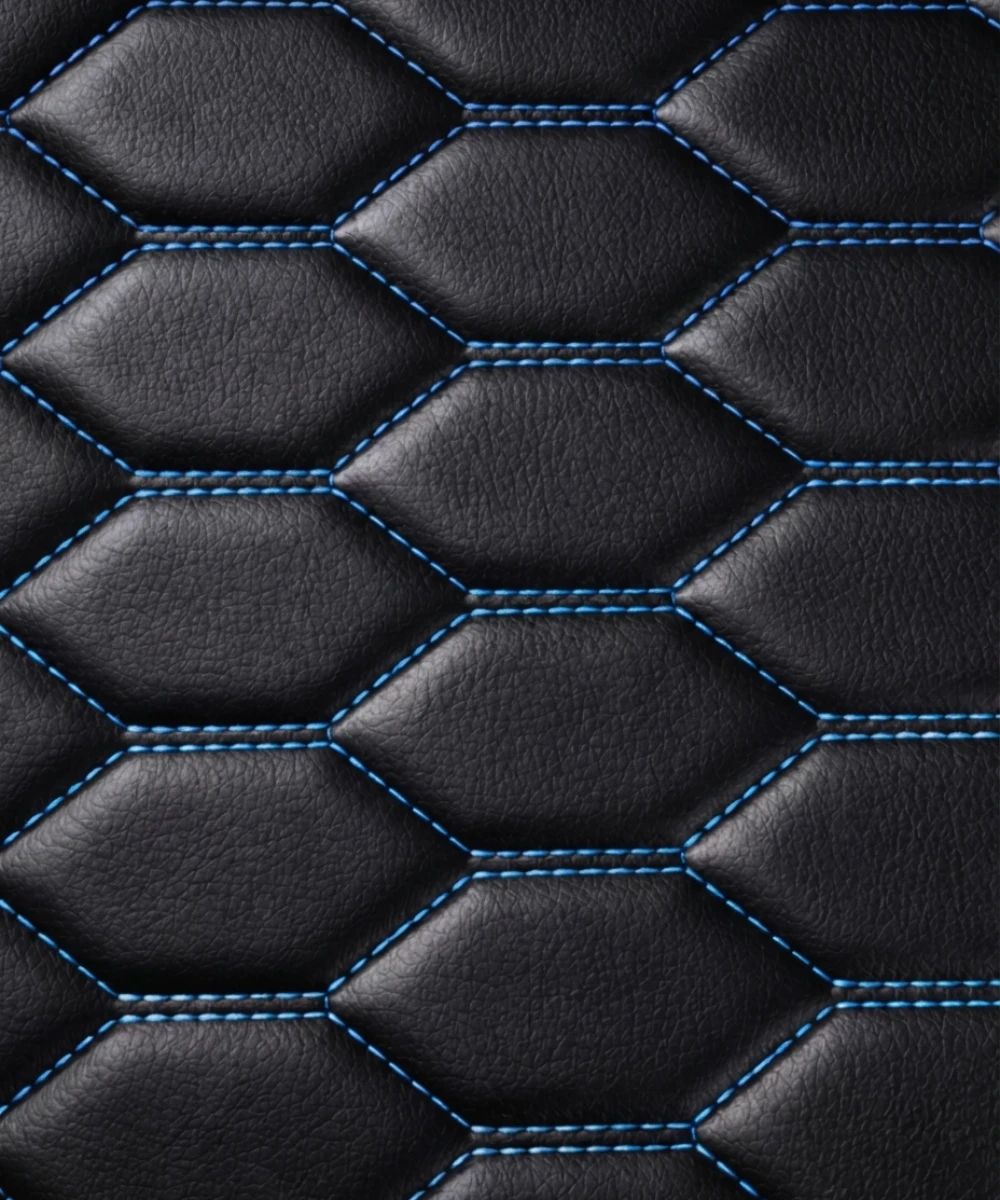 Black with Blue Stitching - Honeycomb Series - Image 7