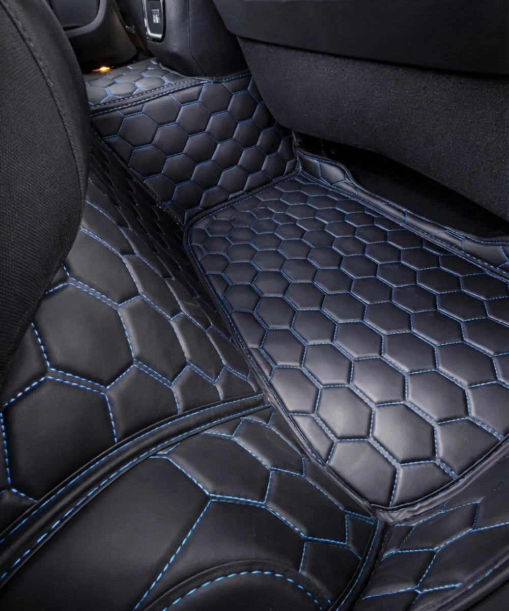 Black with Blue Stitching - Honeycomb Series - Image 4