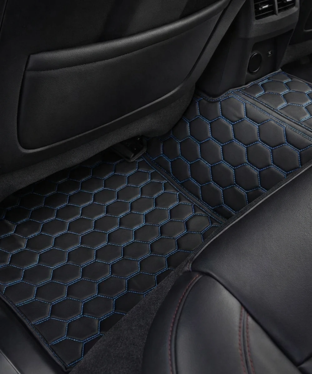 Black with Blue Stitching - Honeycomb Series - Image 3