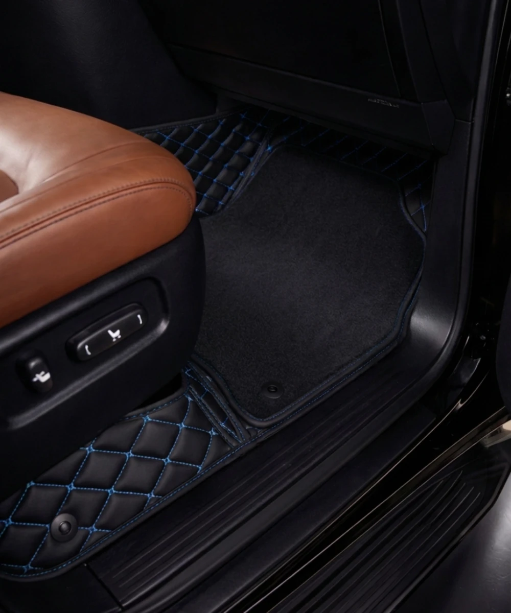 Alternative view of Black with Blue Stitching - Premium Series