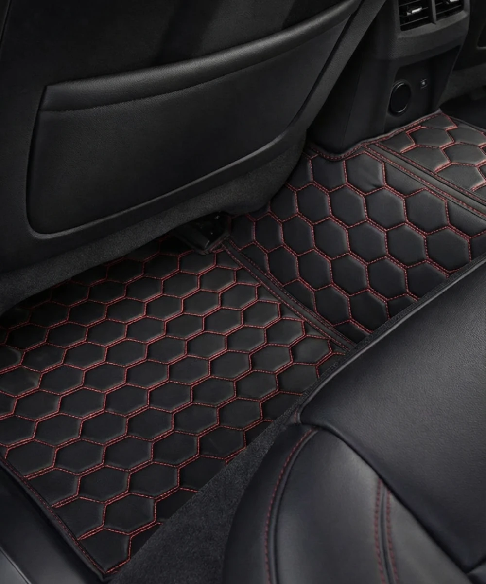 Black with Red Stitching - Honeycomb Series - Image 3