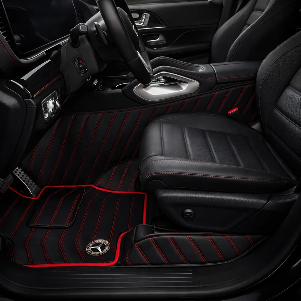 Alternative view of Black with Red Stitching - Stripe Series