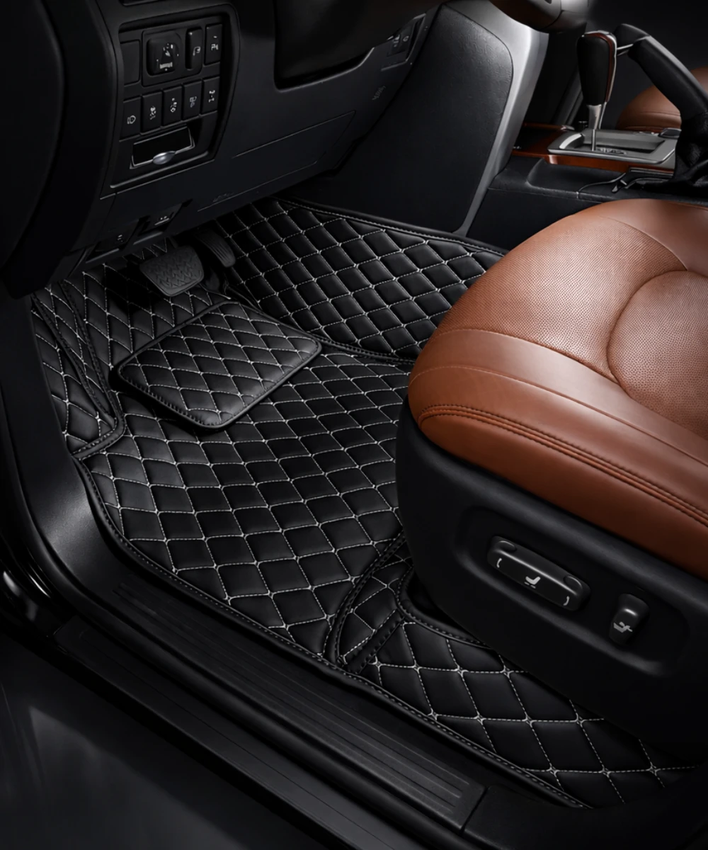 Black with White Stitching - Diamond Series