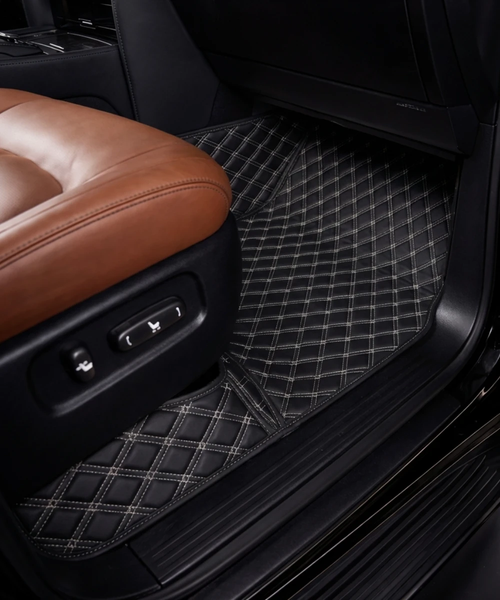 Alternative view of Black with White Stitching - Double Diamond Series