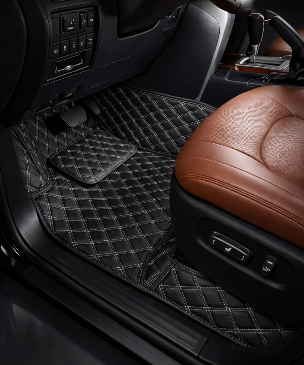 Black with White Stitching - Double Diamond Series