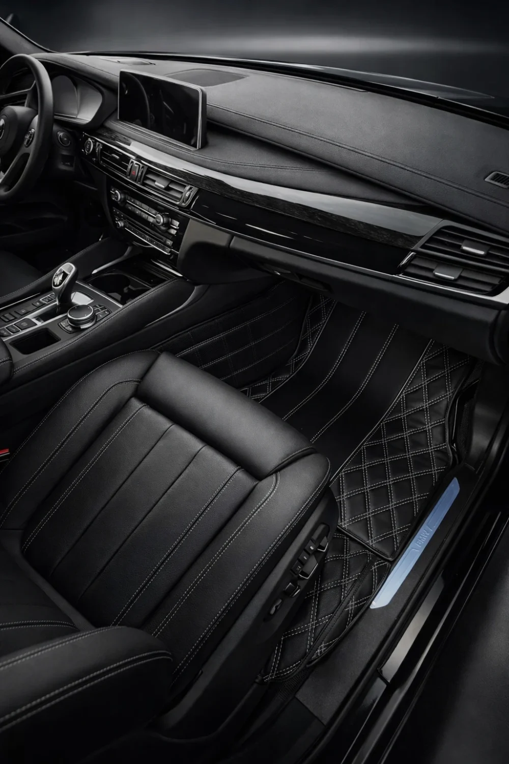 Alternative view of Black with White Stitching - Signature Series