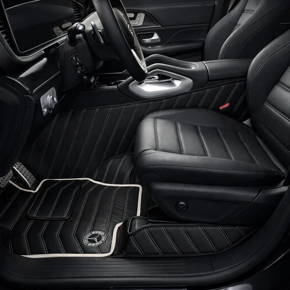 Alternative view of Black with White Stitching - Stripe Series