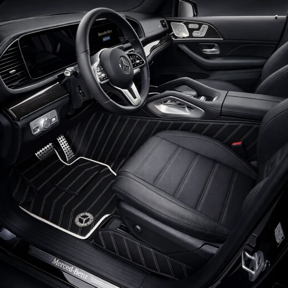 Black with White Stitching - Stripe Series