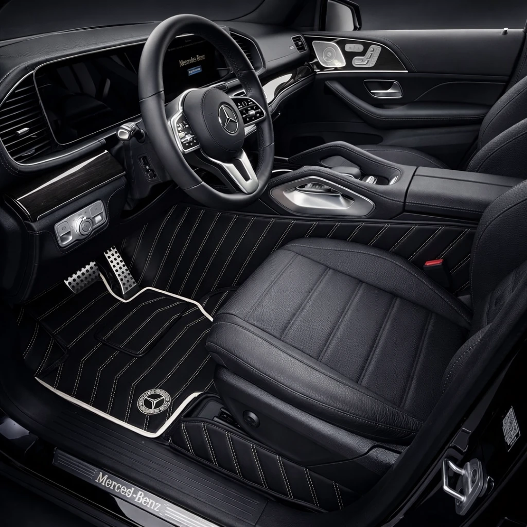 Black with White Stitching - Stripe Series