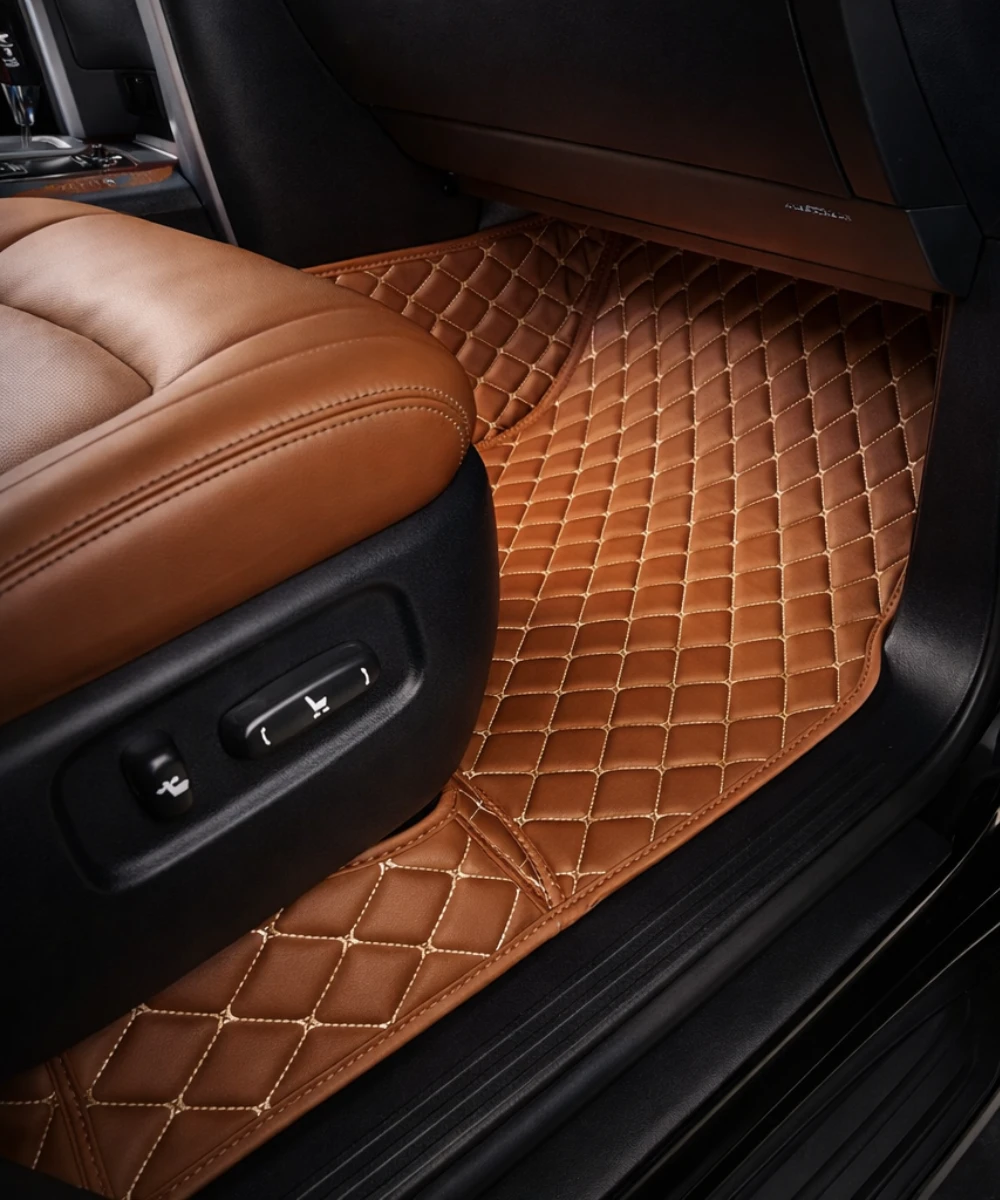 Alternative view of Caramel with Beige Stitching - Diamond Series