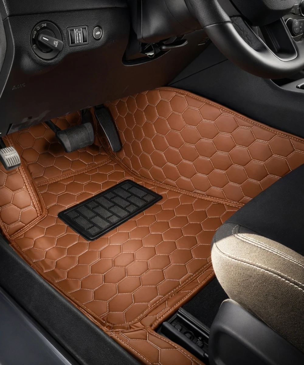 Caramel with White Stitching - Honeycomb Series