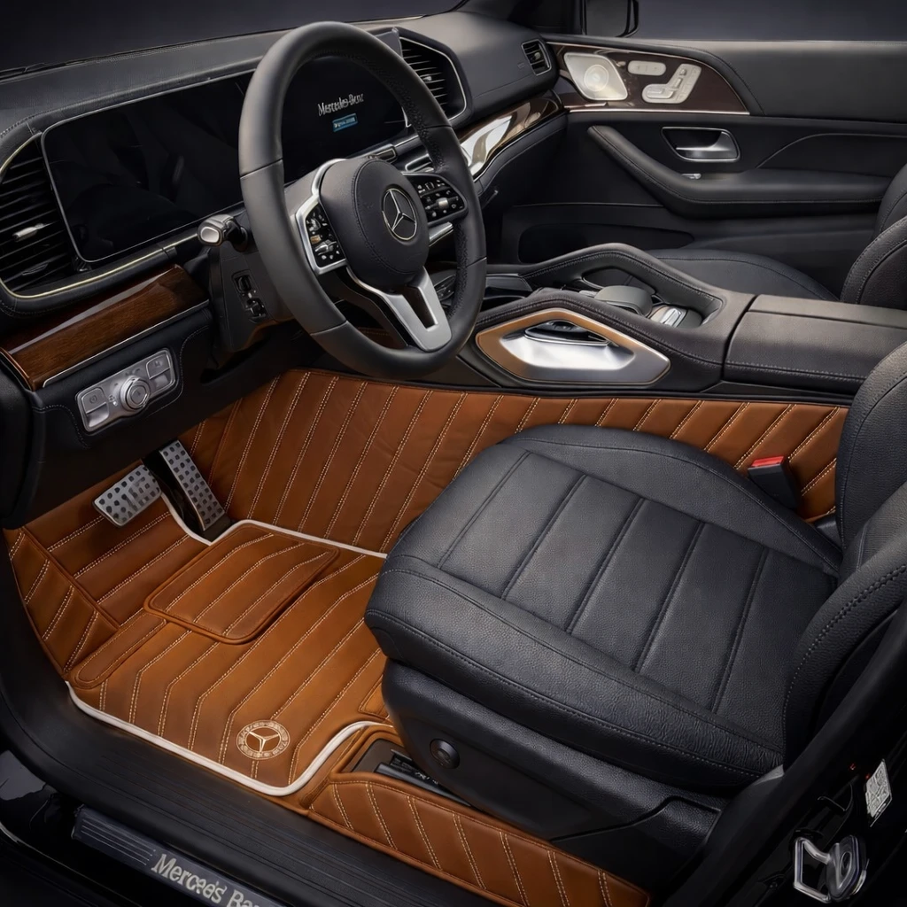 Caramel with White Stitching - Stripe Series