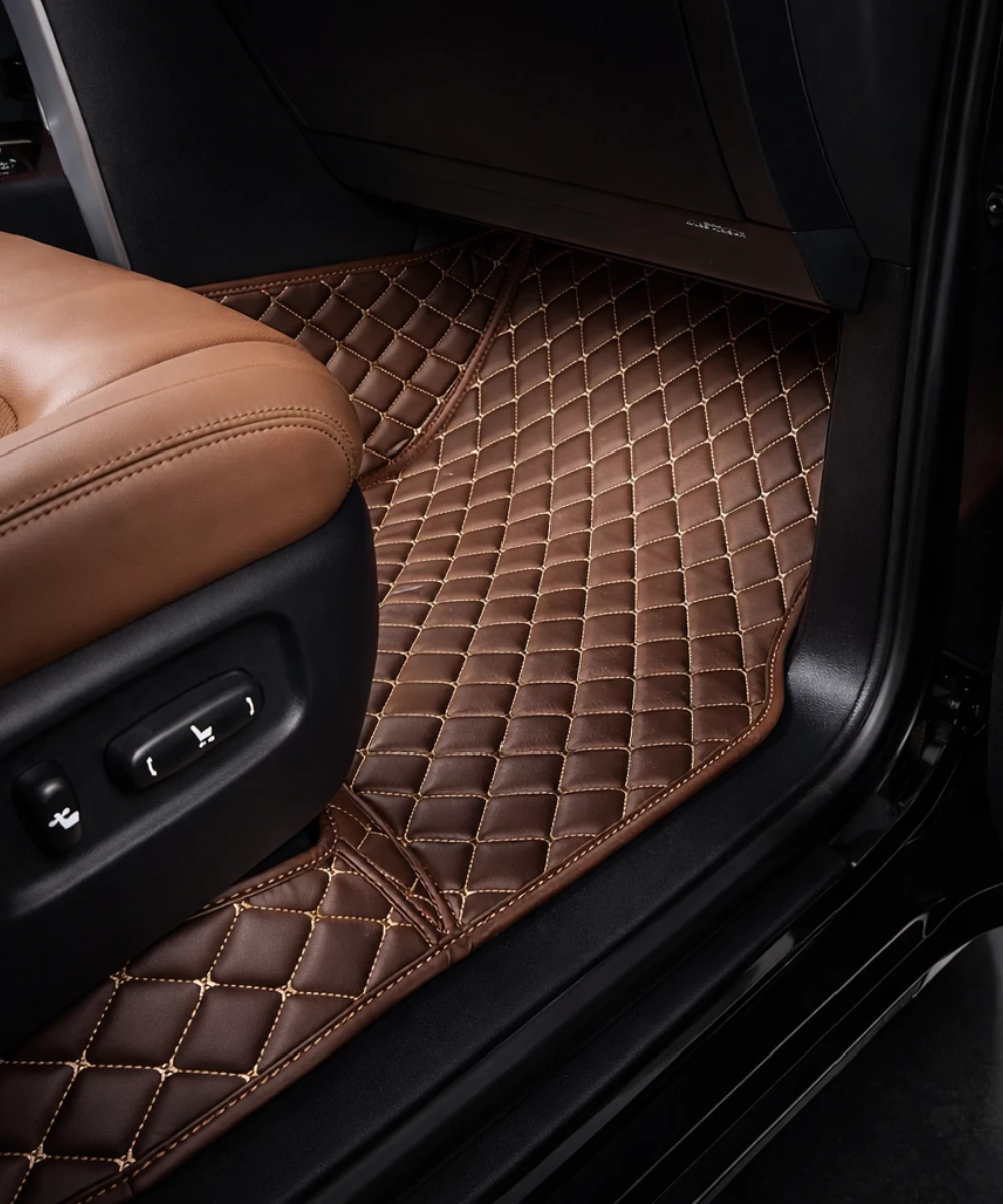 Alternative view of Coffee with Beige Stitching - Diamond Series