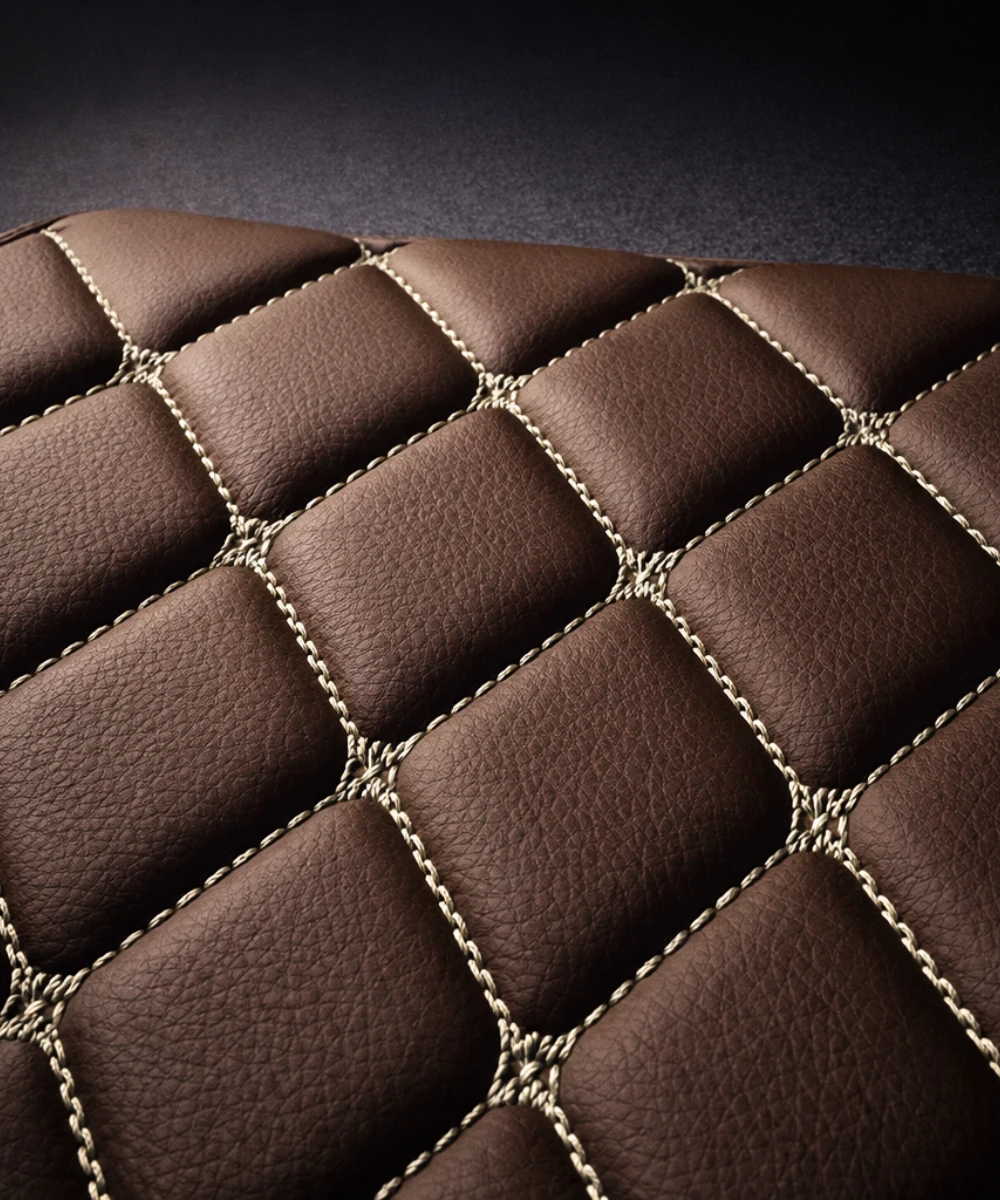 Coffee with Beige Stitching - Diamond Series - Image 7