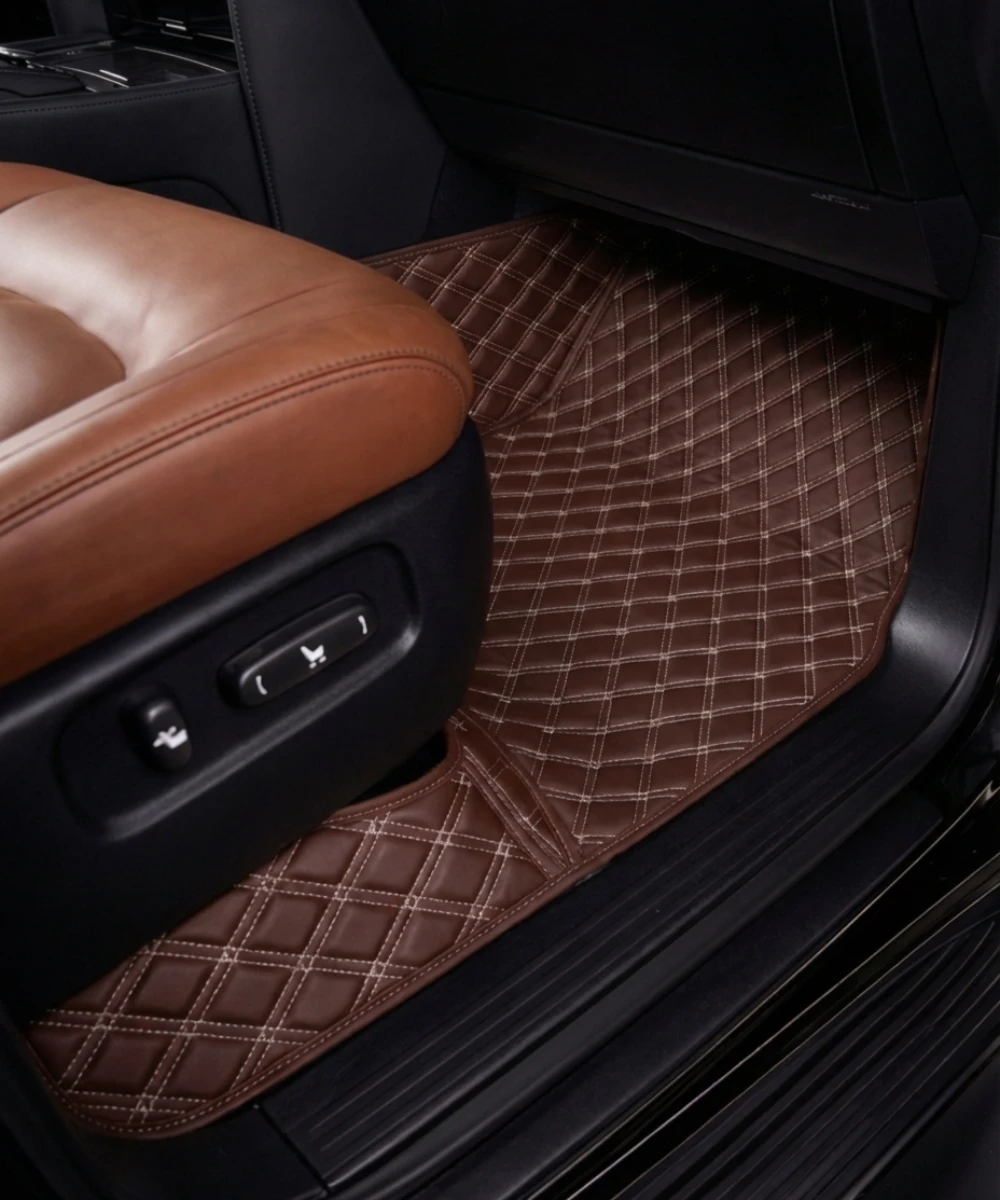 Alternative view of Coffee with White Stitching - Double Diamond Series