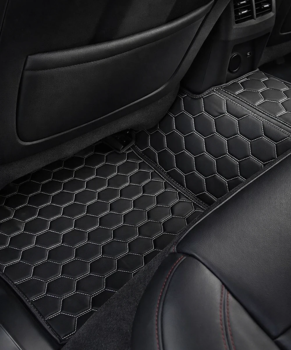 Black with White Stitching - Honeycomb Series - Image 3