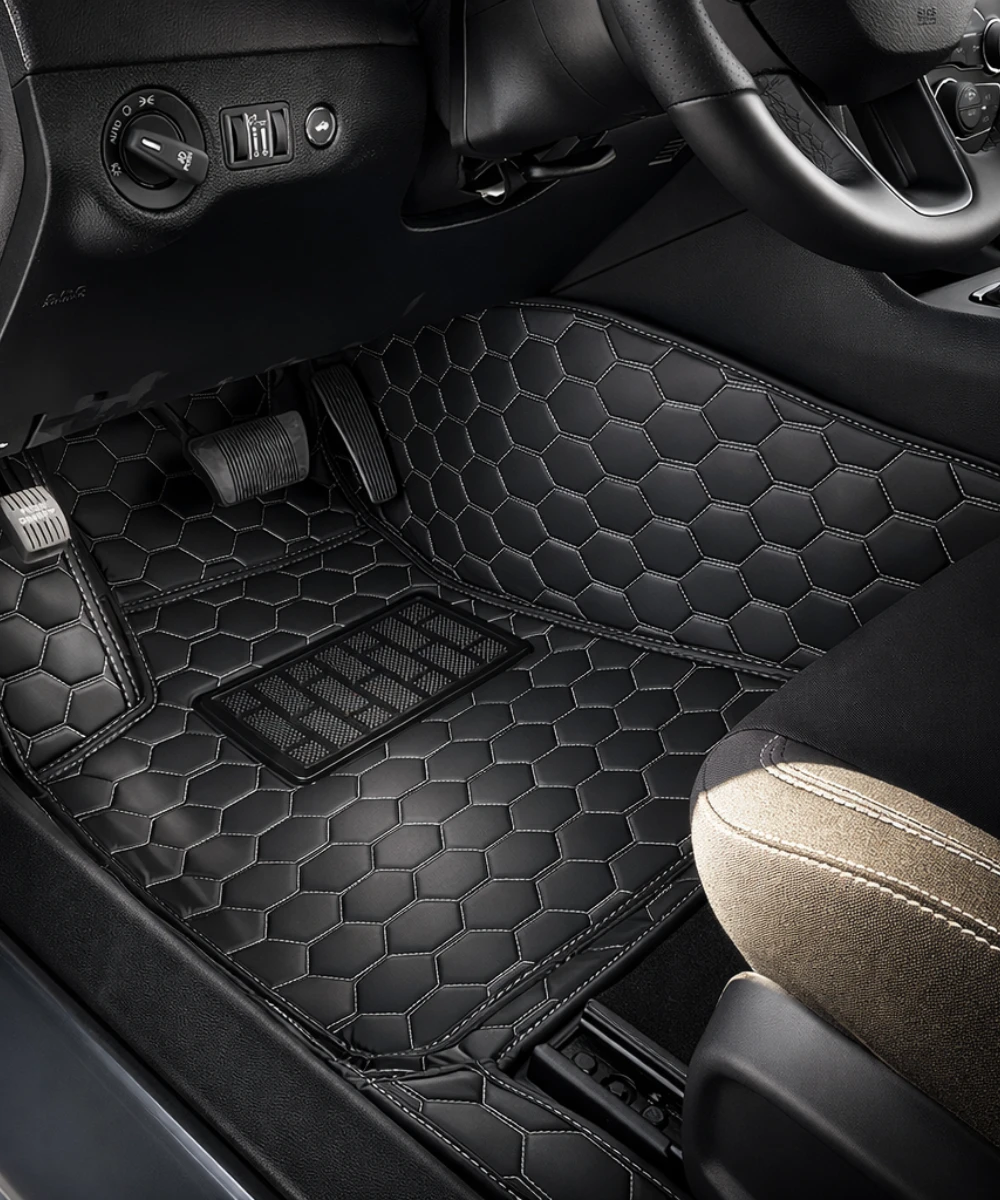 Black with White Stitching - Honeycomb Series