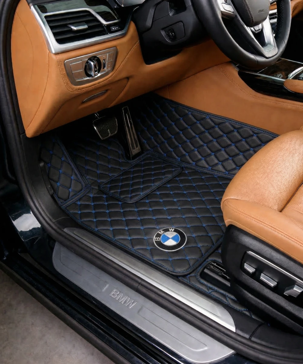 Black with Blue Stitching - Diamond Series - BMW