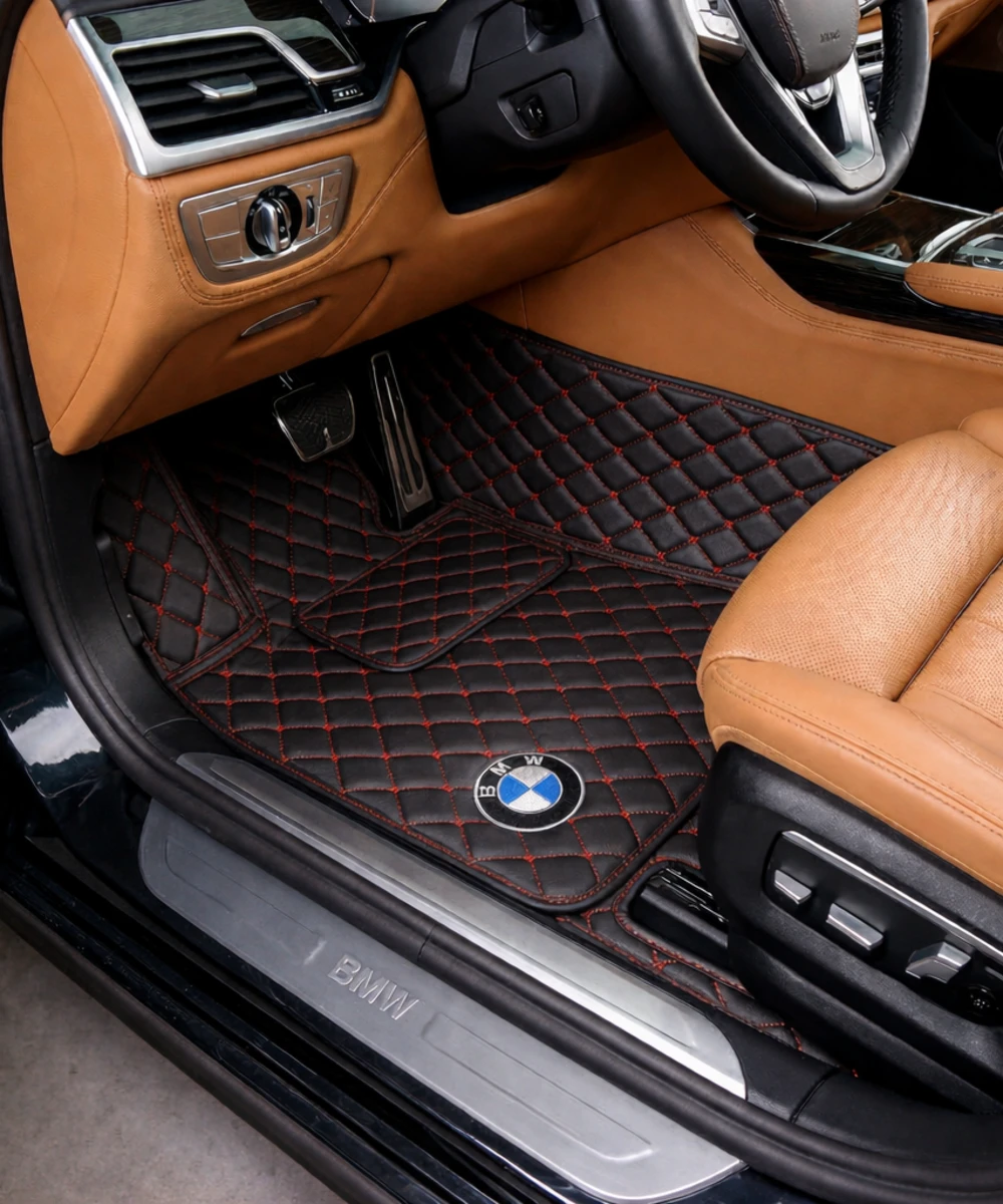 Black with Red Stitching - Diamond Series - BMW