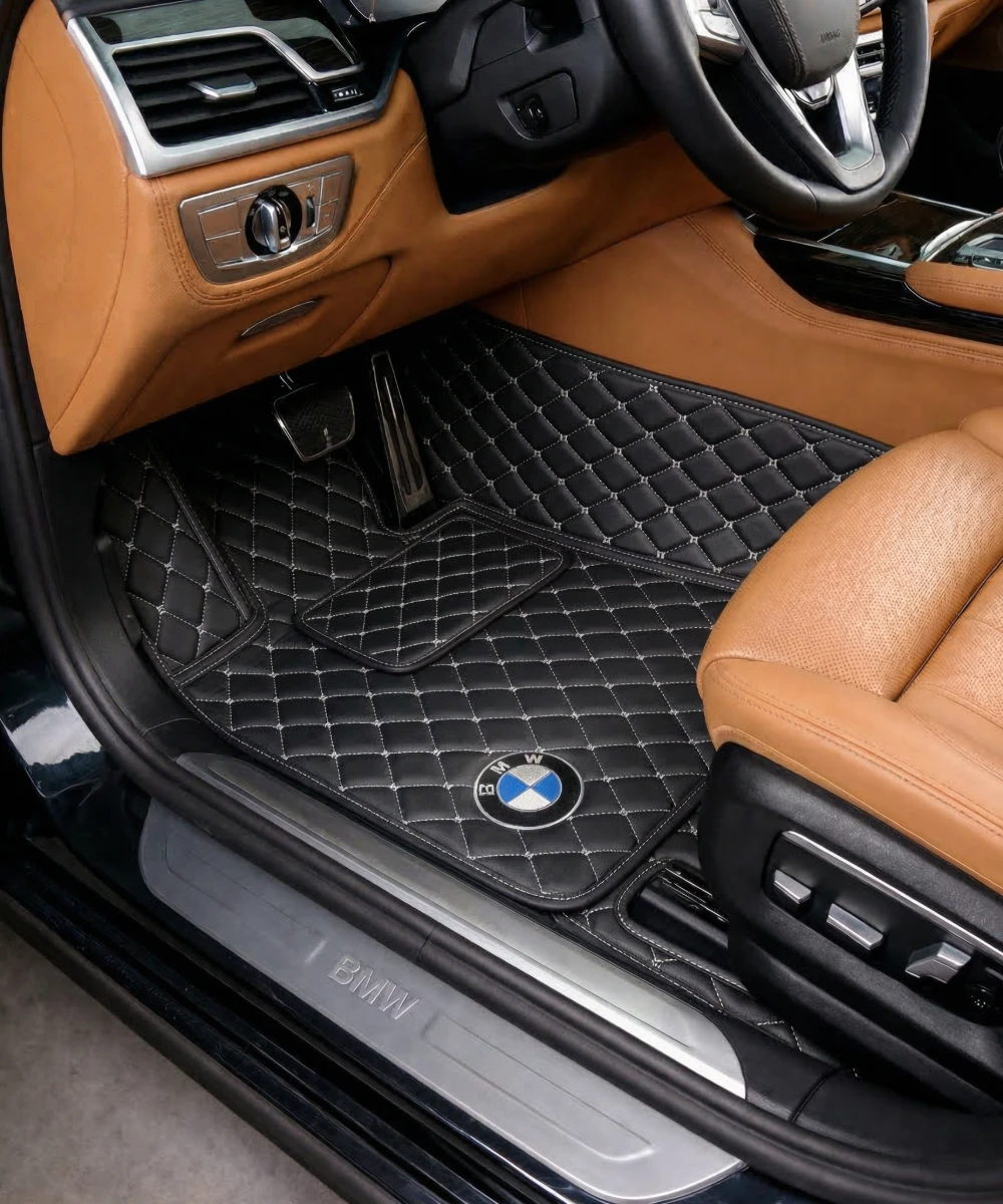 Black with White Stitching - Diamond Series - BMW