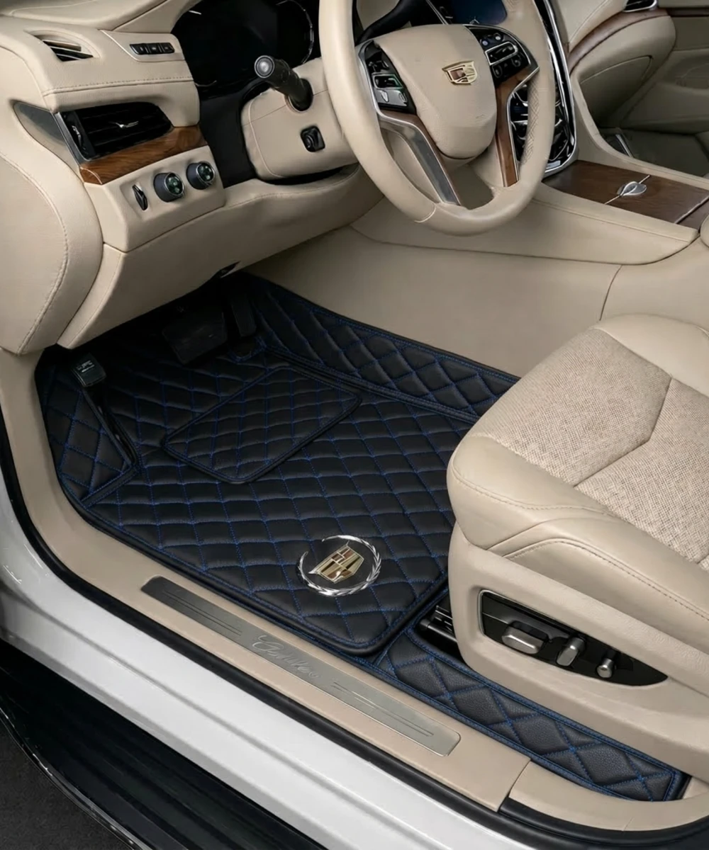 Black with Blue Stitching - Diamond Series - Cadillac