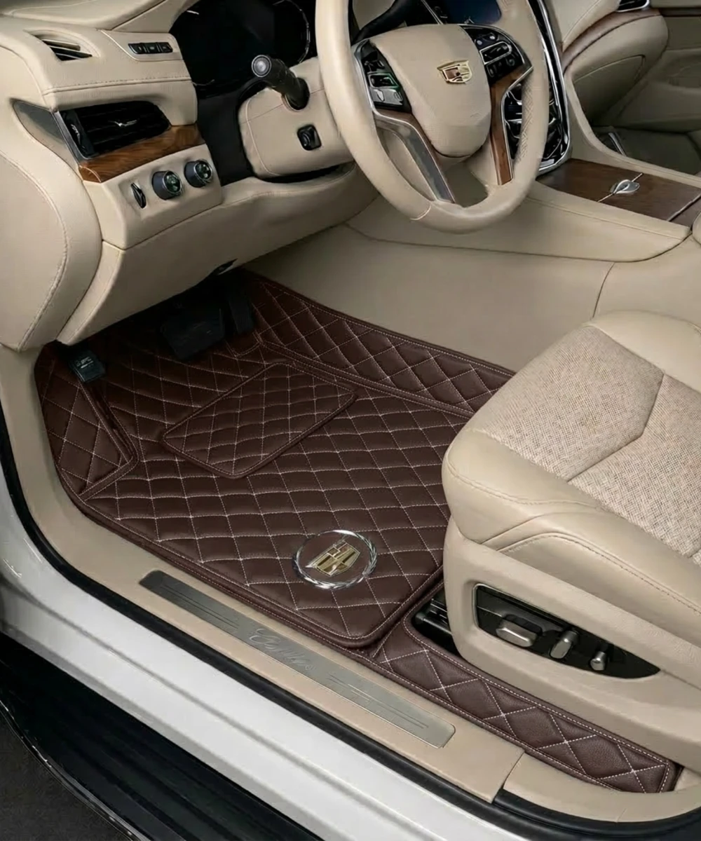 Coffee with Beige Stitching - Diamond Series - Cadillac